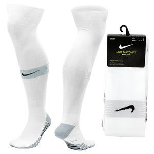 Nike Match Fit Knee High Soccer Socks White OTC